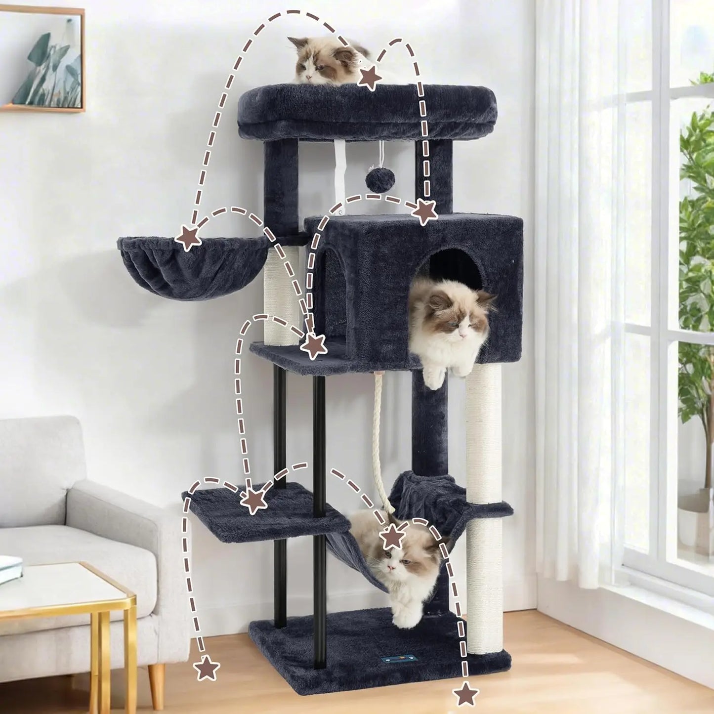 43.3 Inch Cat Tree Tower