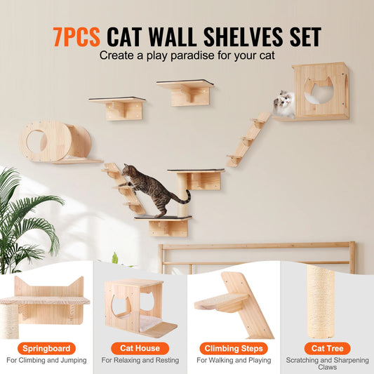 Wall Mounted Cat Wall Shelves and Perches