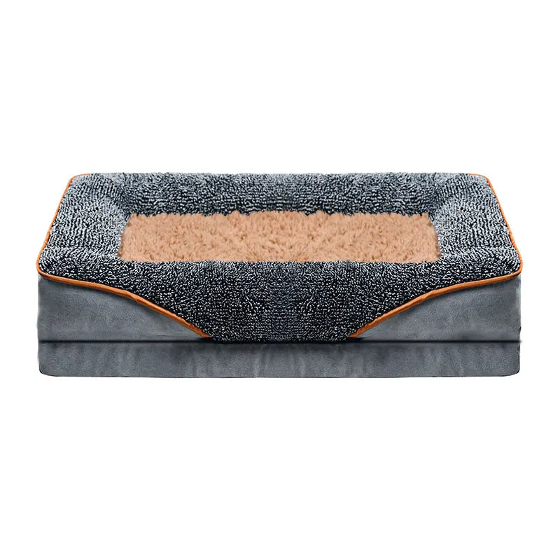 An oversized dog bed