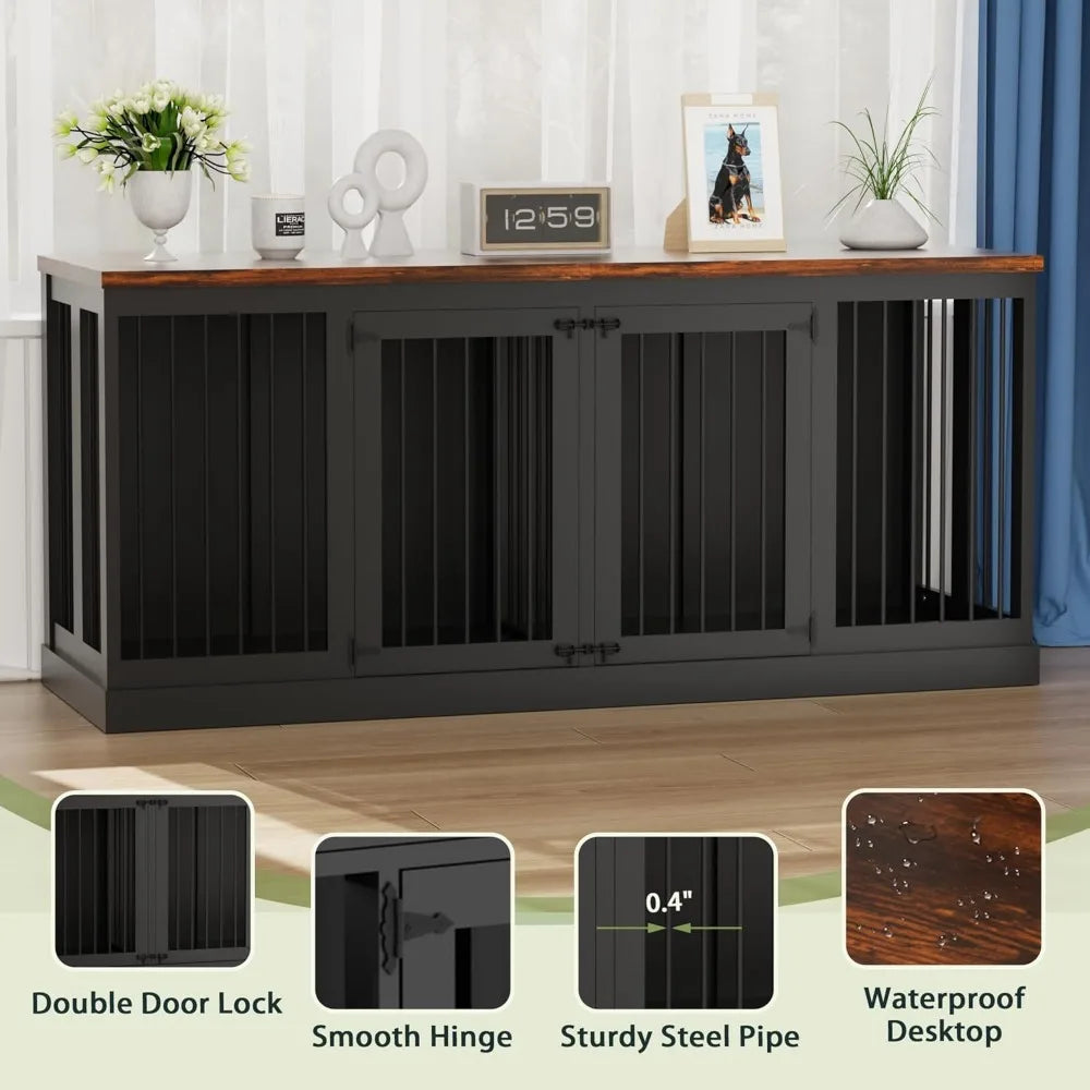 71" Dog  Kennel Furniture,