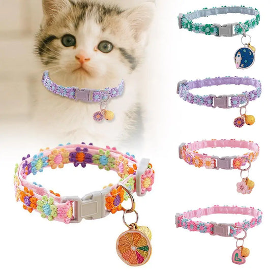 Colorful Lace Flower Cat and Puppy Collar