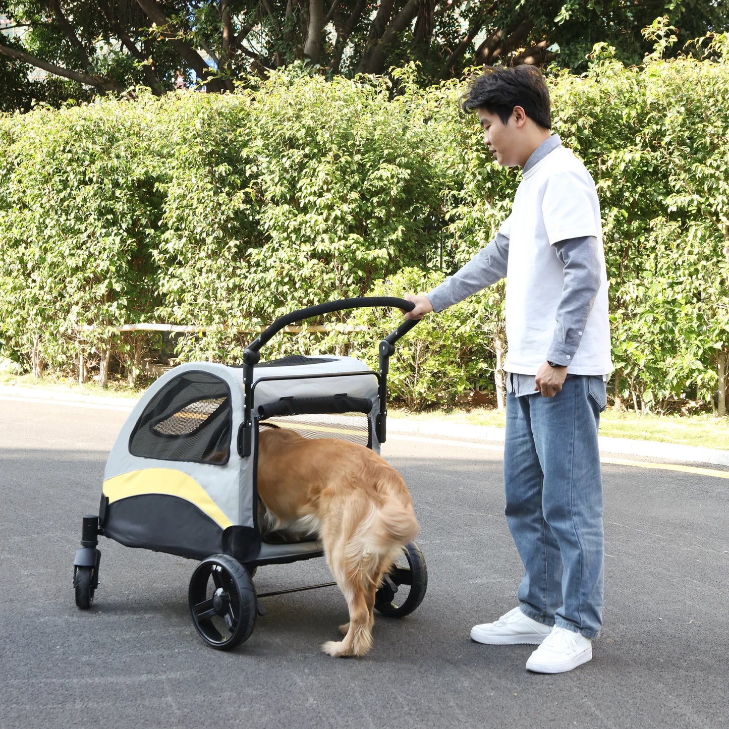 4 Wheel Portable Dog Stroller