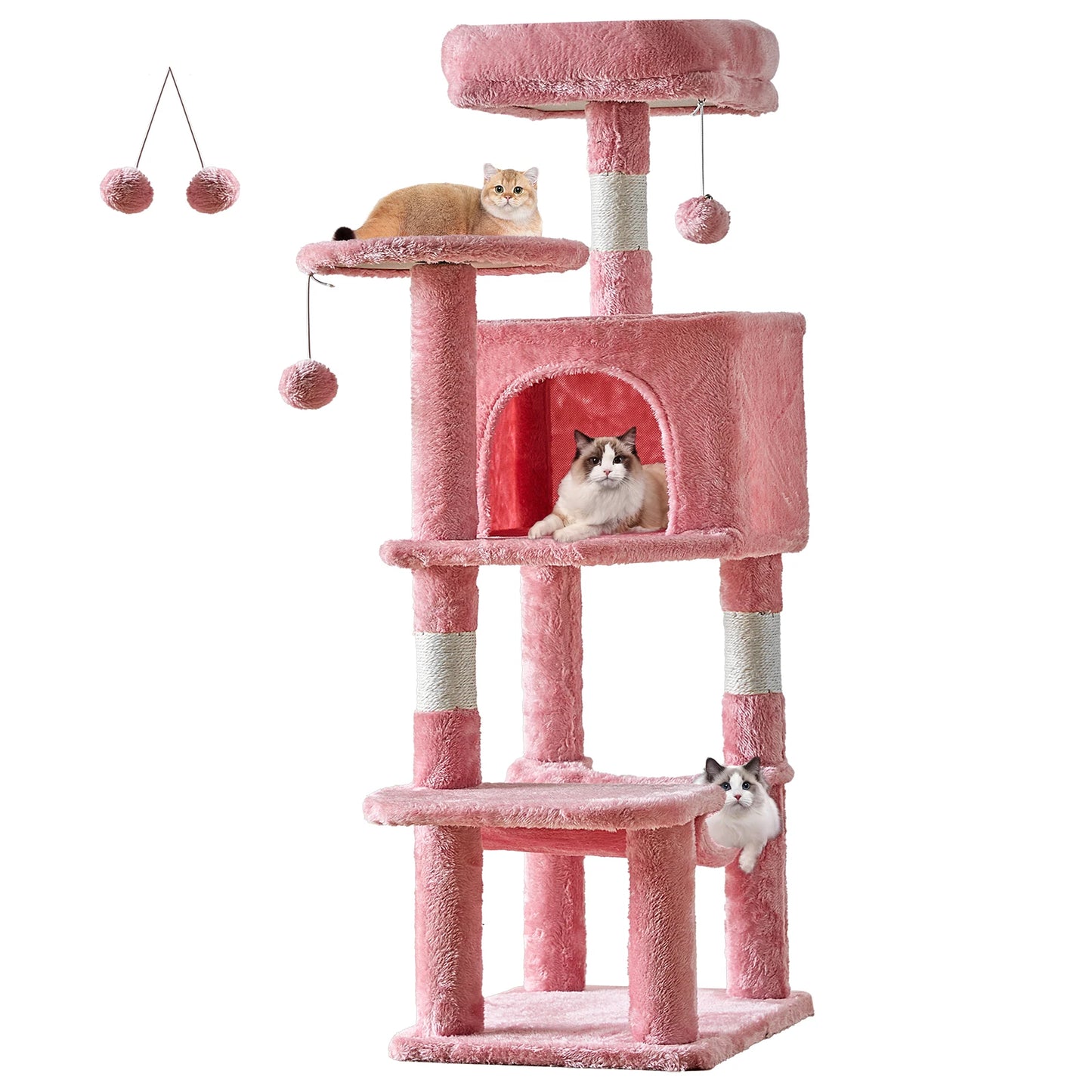 JHK 44In Cat Tree Tall Multi-Cat Climbing Tower