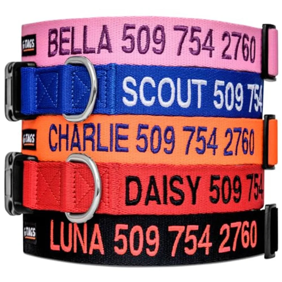 Personalized Dog Collar Custom Embroidered