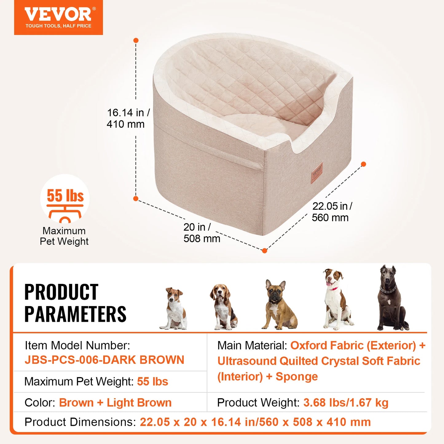 Waterproof Dog Booster Seat Pet Car Seat