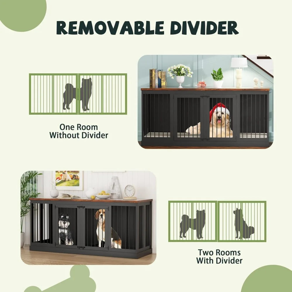 71" Dog  Kennel Furniture,