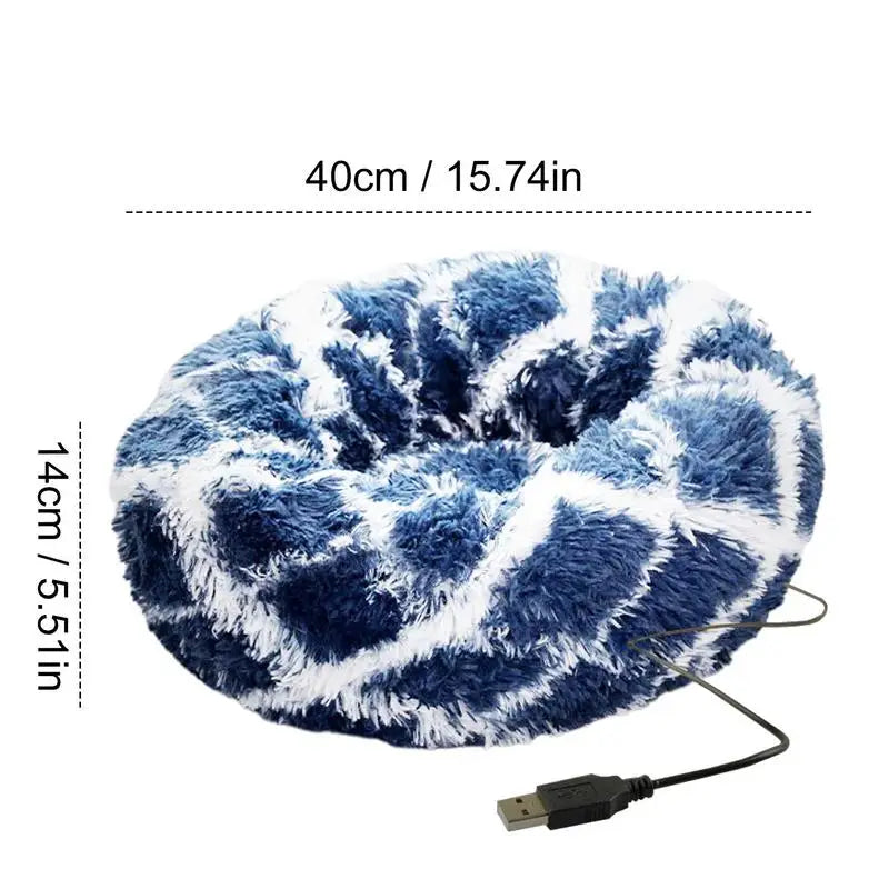 Soft Plush Heated Pet Beds