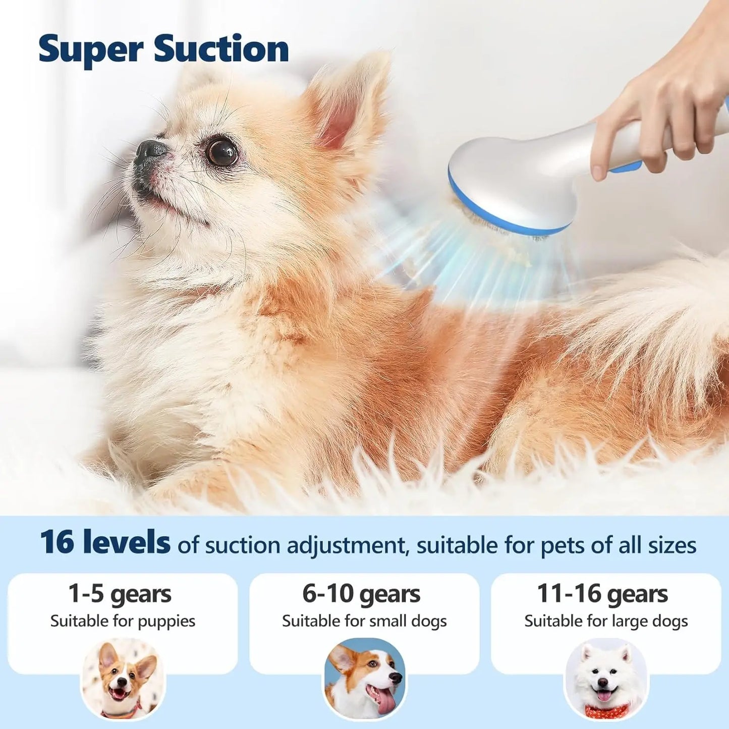 Pet Grooming Vacuum Kit 5-in-1Grooming Kit