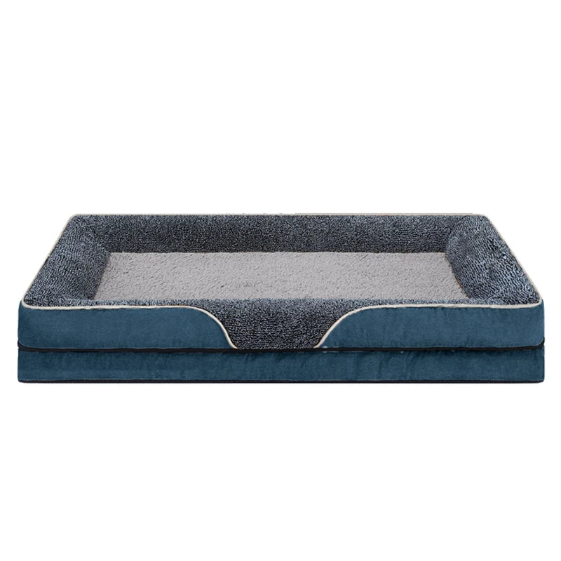 An oversized dog bed