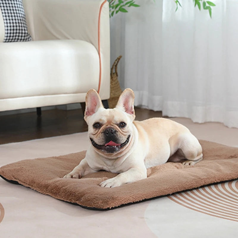 Short Plush Pet Heated Sleeping Mat