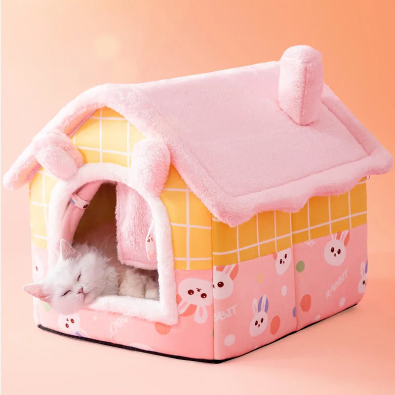 Soft Comfortable Puppy House Removable Dog Bed