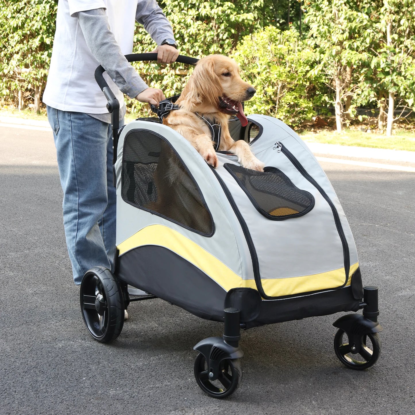 4 Wheel Portable Dog Stroller