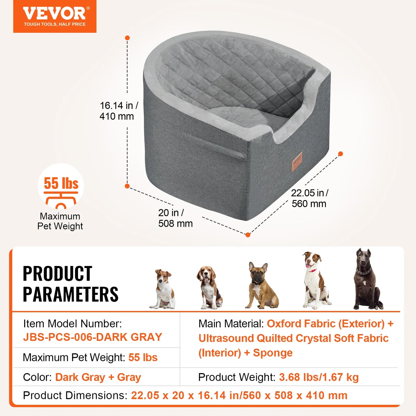 Waterproof Dog Booster Seat Pet Car Seat