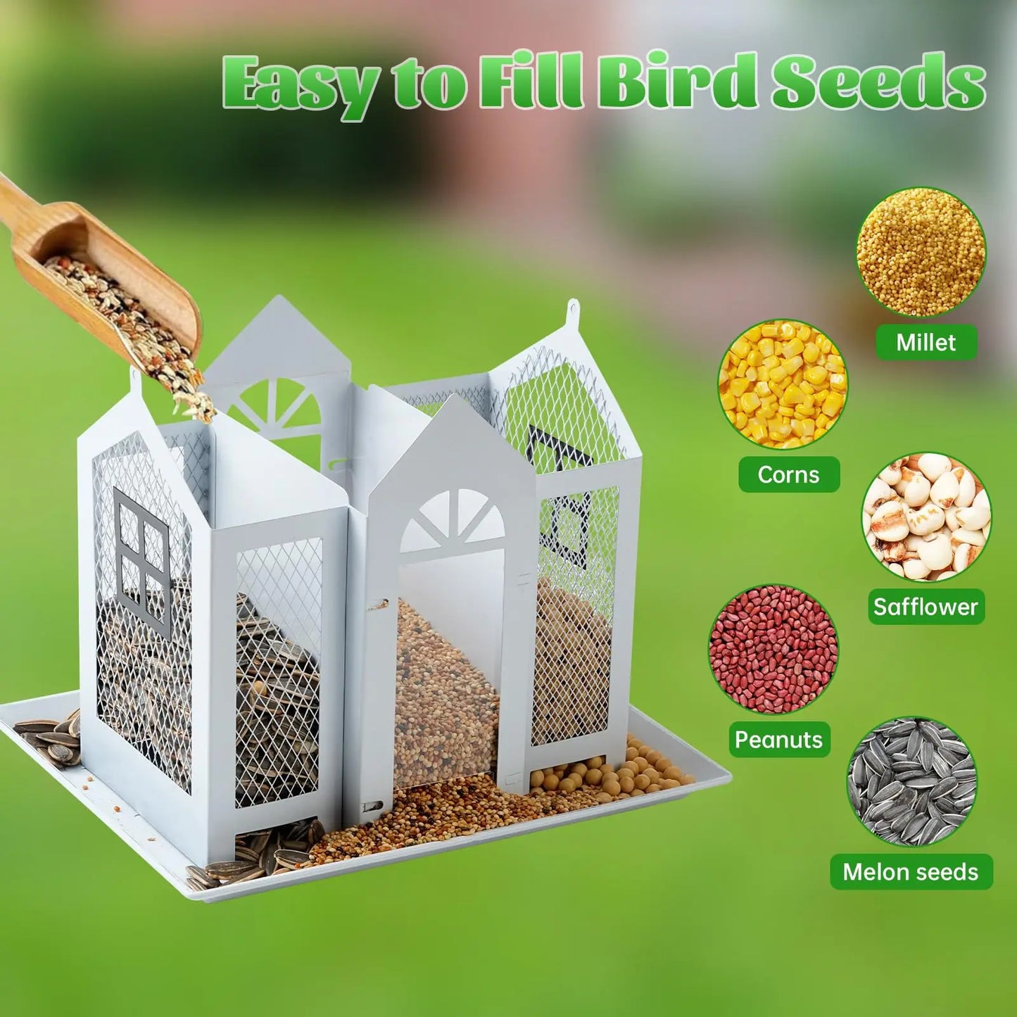 Large Birdhouse With Seed Tray