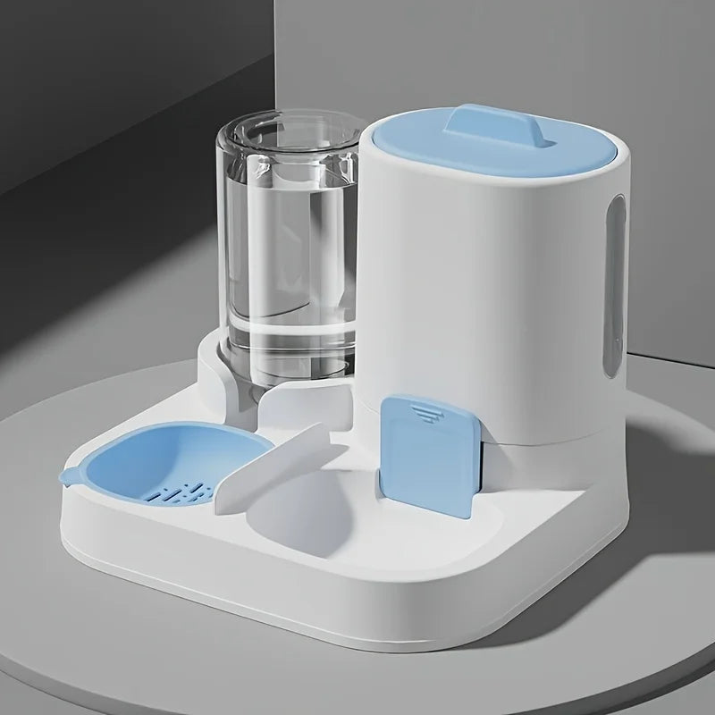 Automatic Gravity-Fed Cat Water Dispenser & Feeder