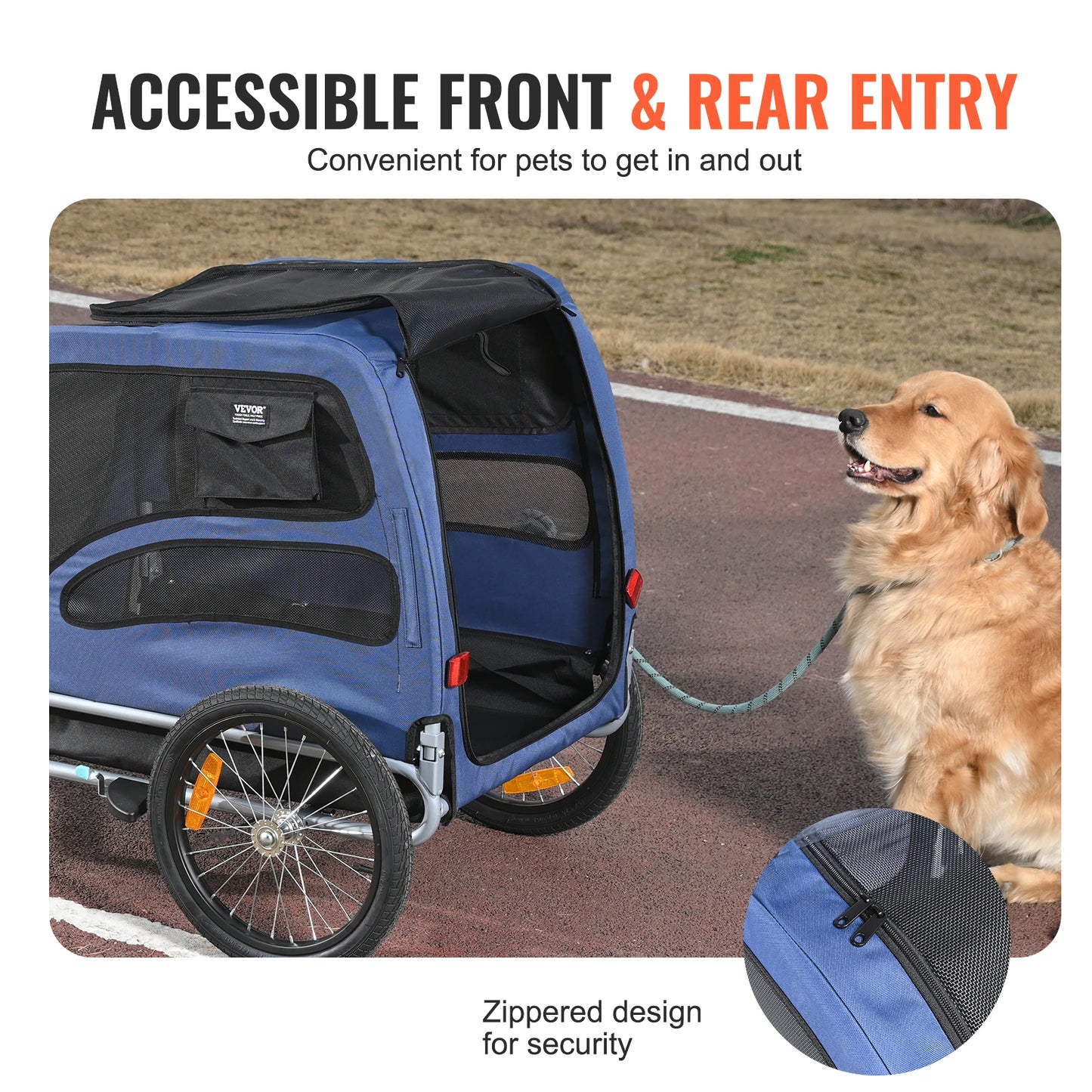 100lbs Pet Bicycle Carrier Dog Bike Trailer