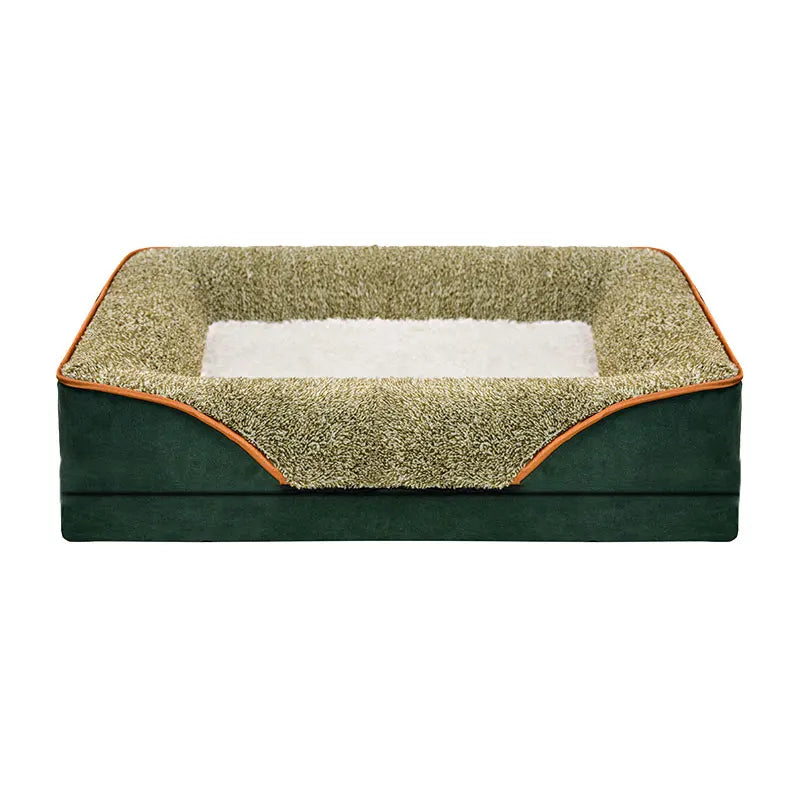 An oversized dog bed