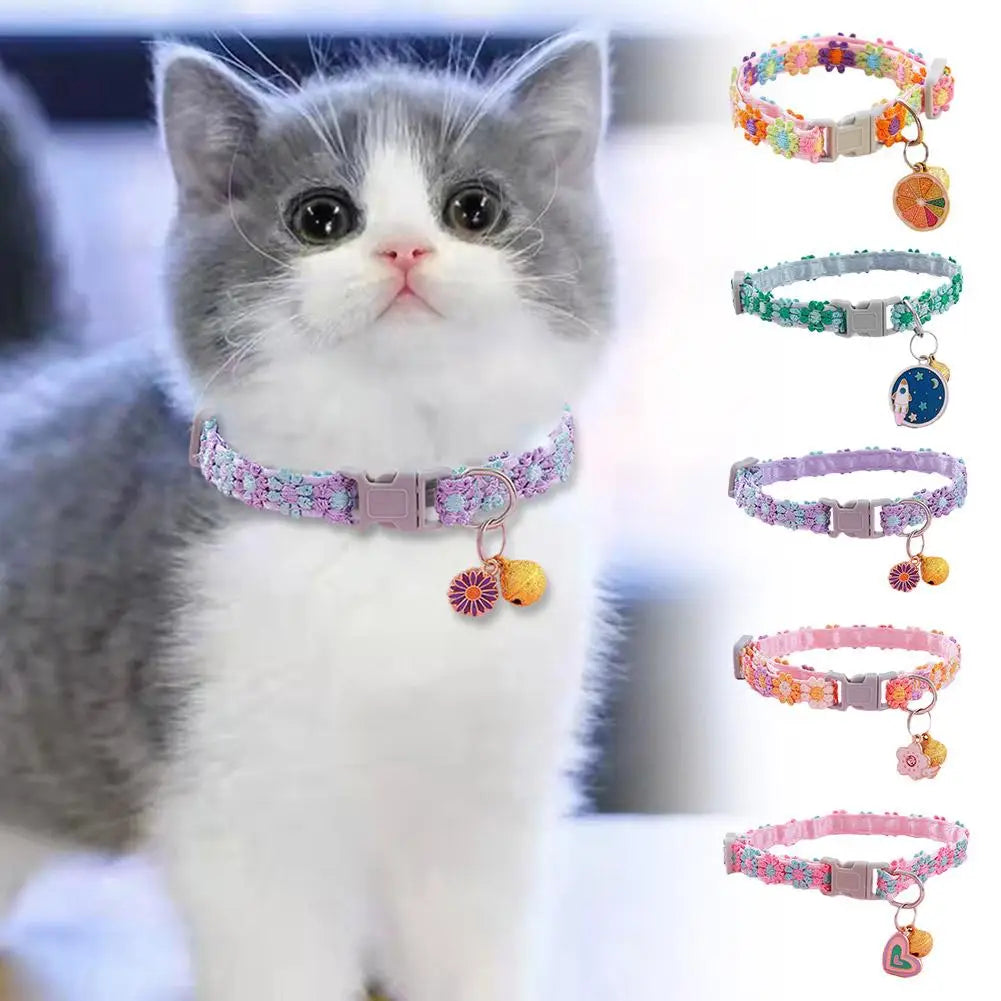 Colorful Lace Flower Cat and Puppy Collar