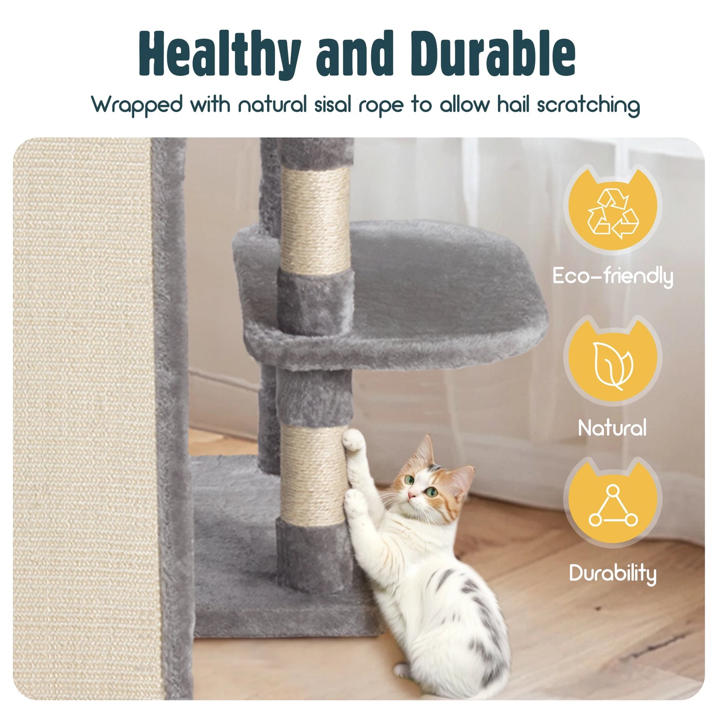 68-Inch Multi-Level Cat Tree Tower