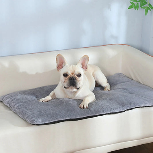 Short Plush Pet Heated Sleeping Mat