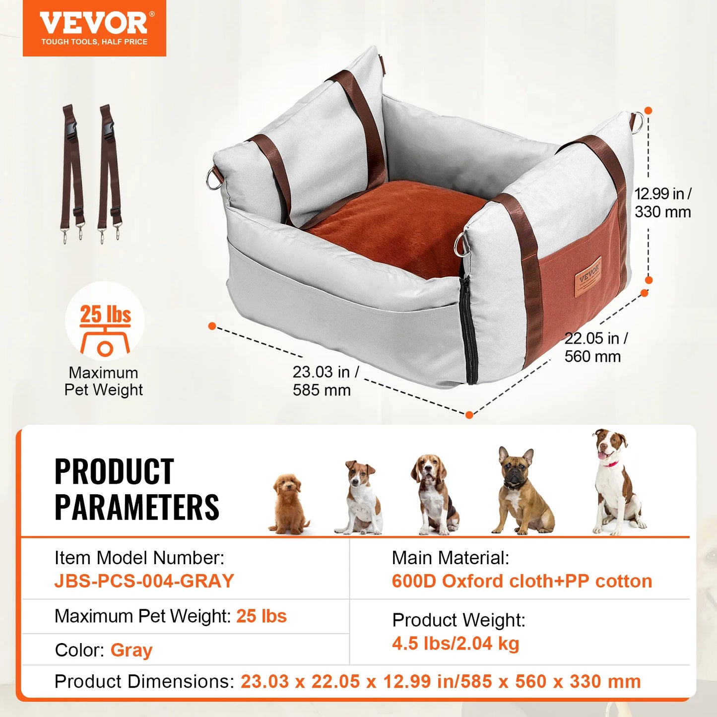 Waterproof Dog Booster Seat Pet Car Seat