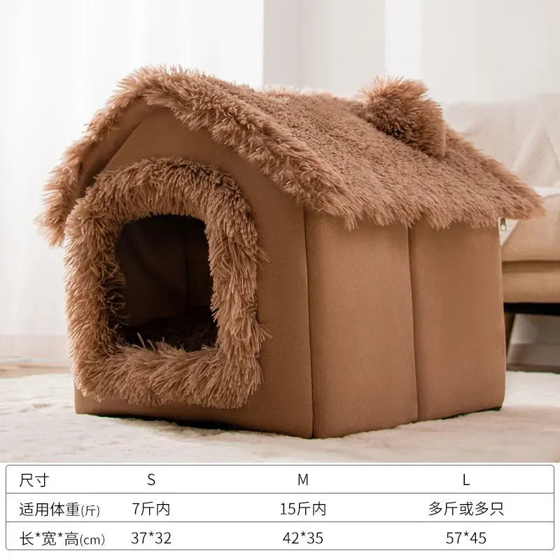 Soft Comfortable Puppy House Removable Dog Bed