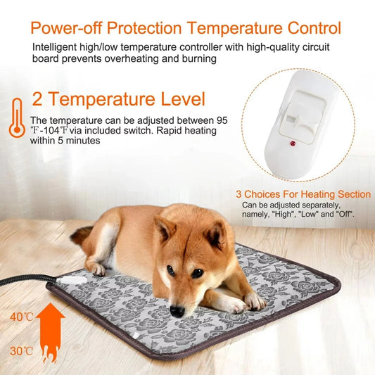 Heated Mat Pet Temperature Adjustable