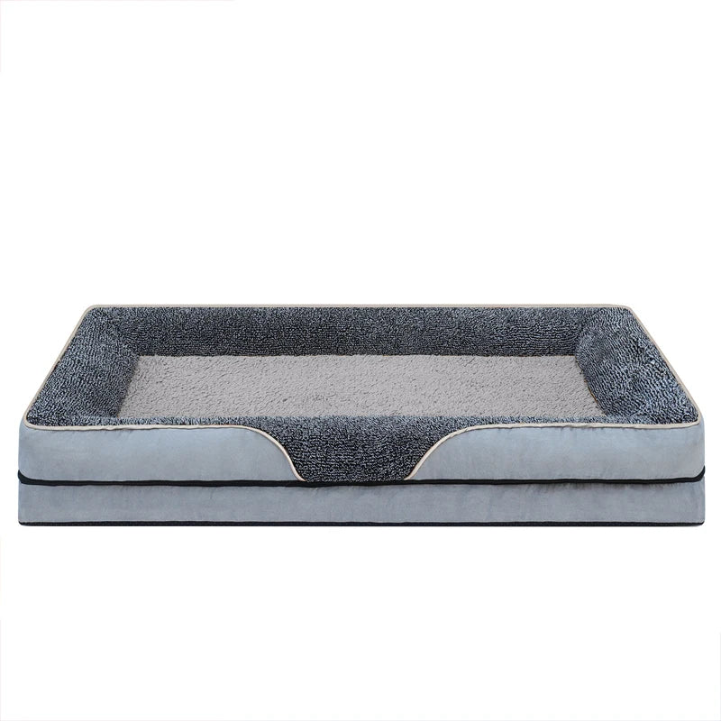 An oversized dog bed
