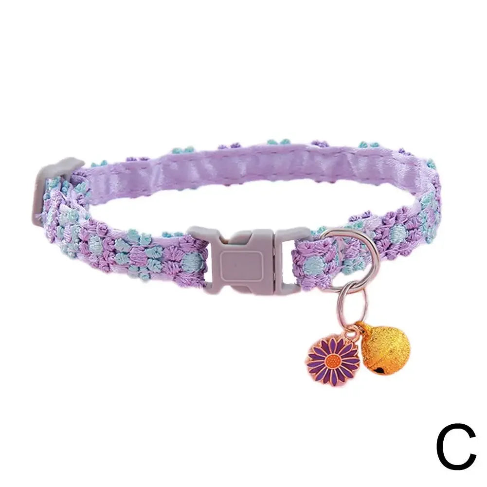 Colorful Lace Flower Cat and Puppy Collar