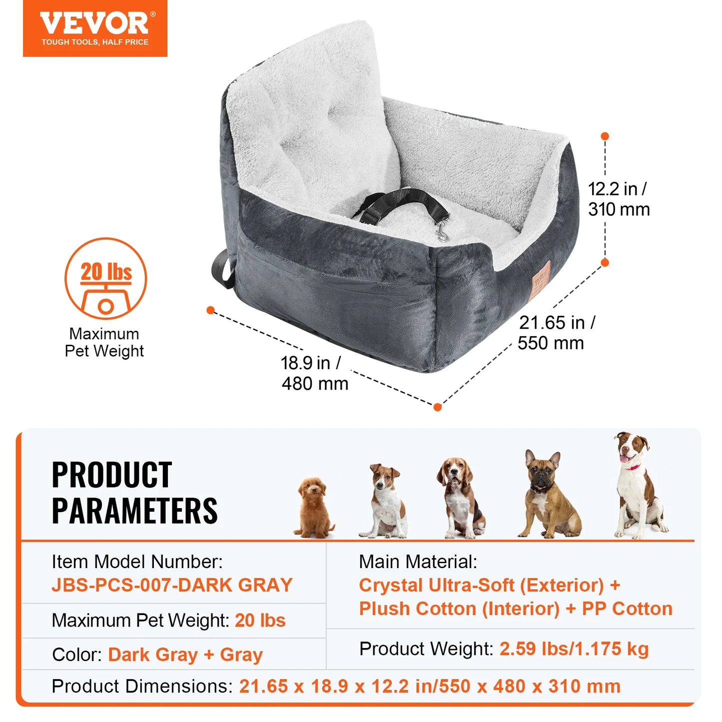 Waterproof Dog Booster Seat Pet Car Seat