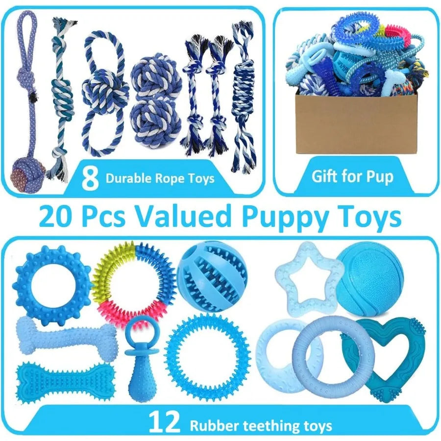 20 Pack Puppy Chew Toys