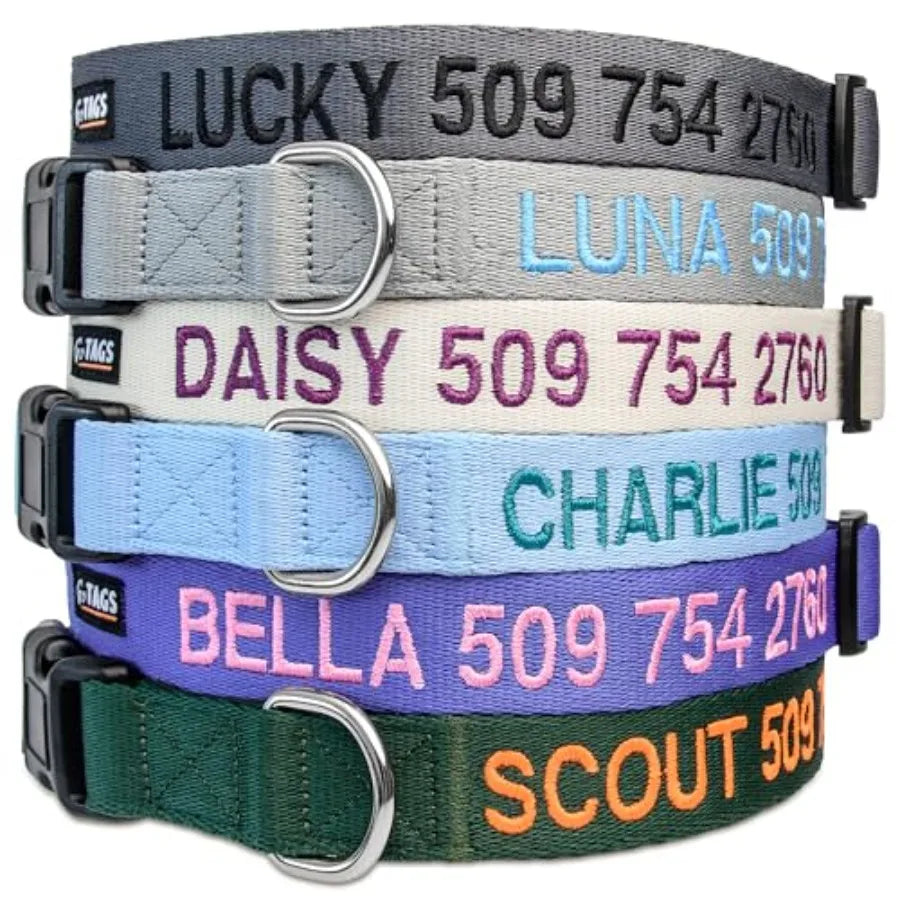 Personalized Dog Collar Custom Embroidered