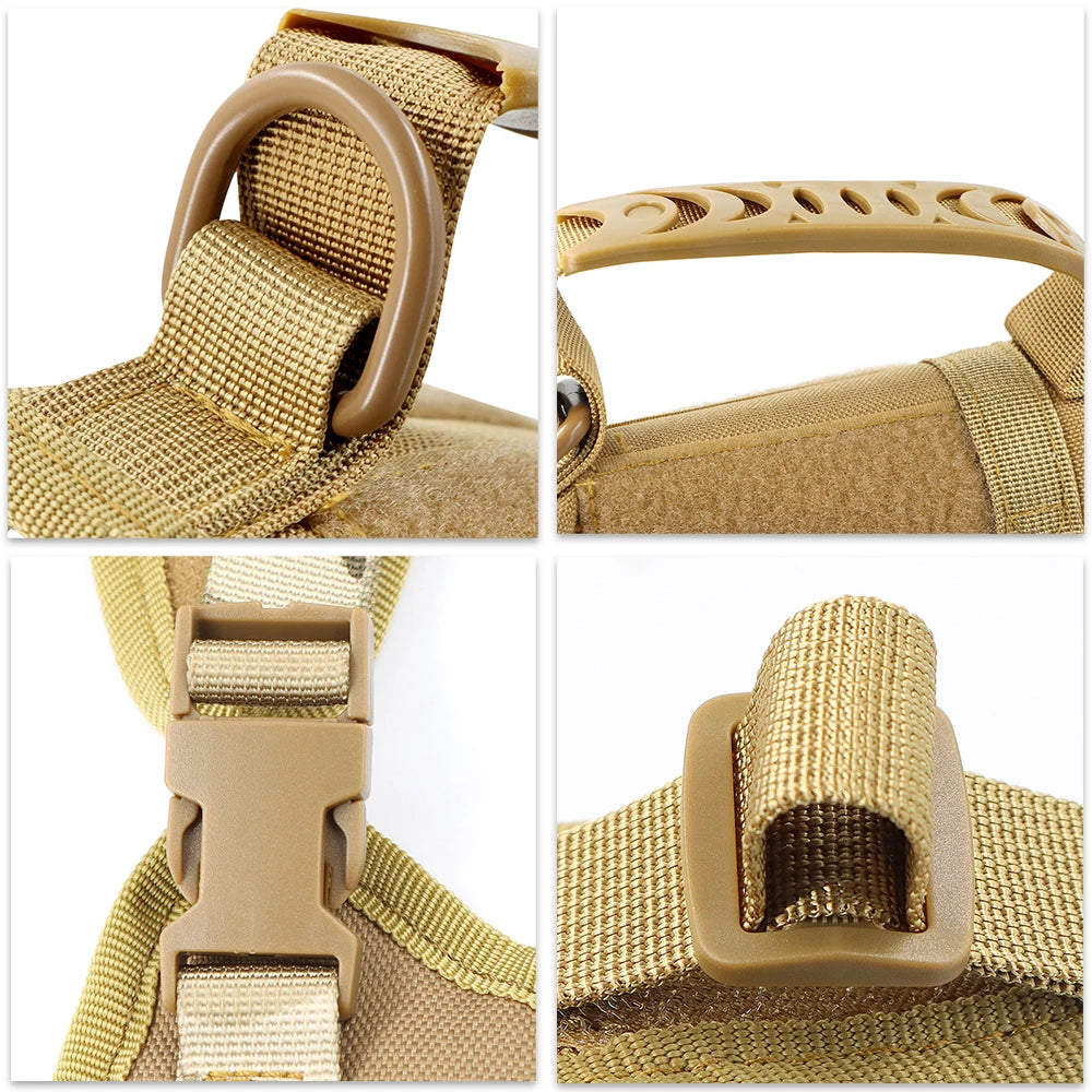 Tactical Cat Harness Leash with 2 Patches