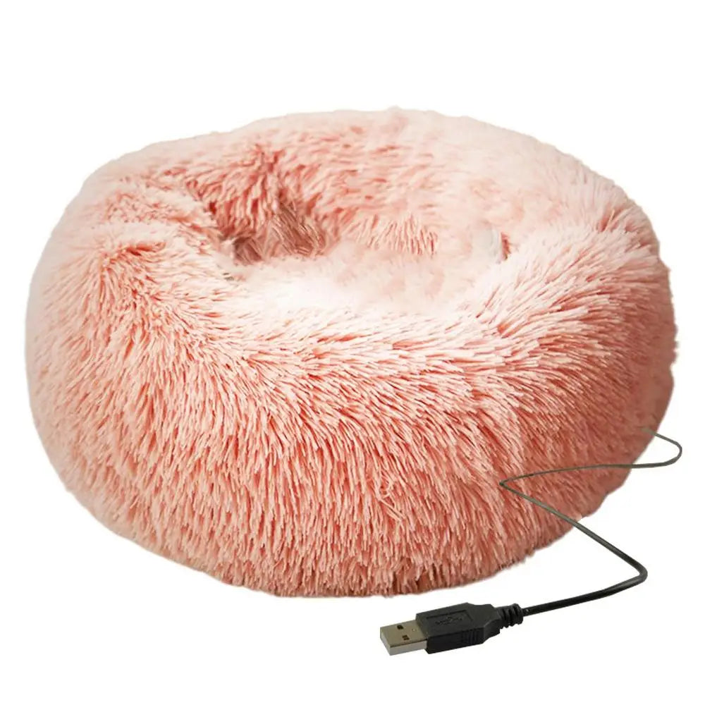 Soft Plush Heated Pet Beds