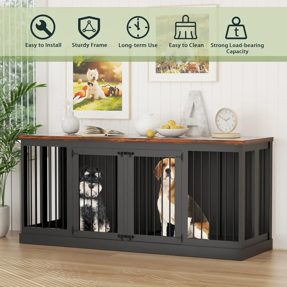 71" Dog  Kennel Furniture,